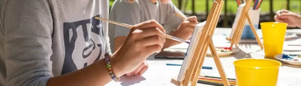 Malen auf der Leinwand