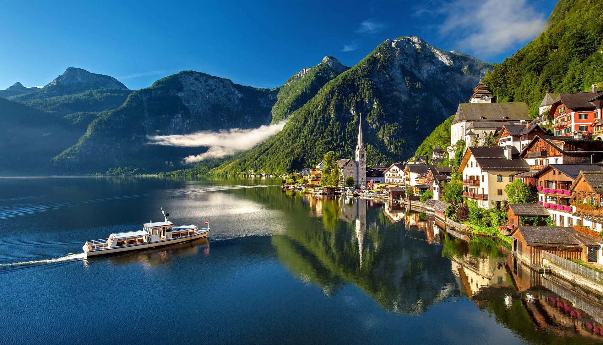 Österreich Boot, See + Berge