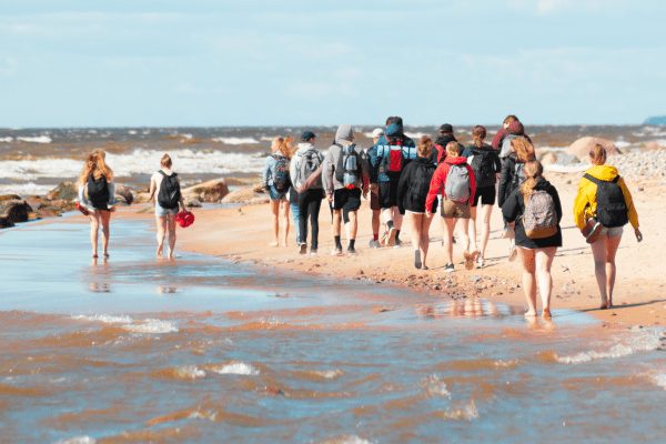Spaziergang am Strand entlang