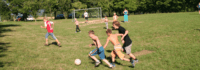 Fußballspielen in der Freizeit
