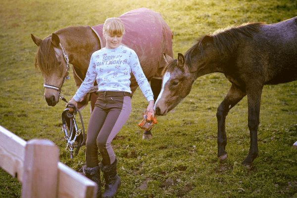 Mädchen mit Pferden