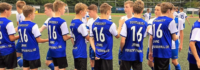 Teamgeist nach einem Fußballspiel