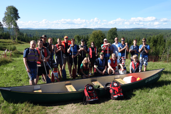 Gruppenbild Outdoorcamp Schweden