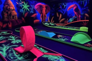 Neongolf im Abenteuer Camp Neukirch