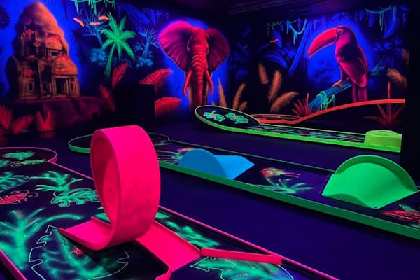 Neongolf im Abenteuercamp Neukirch