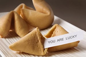 Selbstgebackene Glückskekse in der Asia-Woche