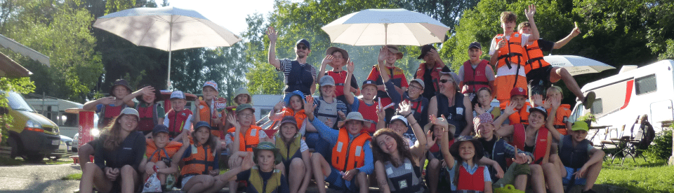 Gruppenbild im Segelcamp