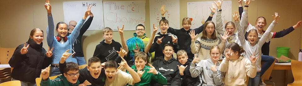 Gruppenbild vom Englischunterricht