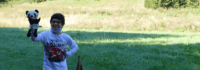 Das Berienmaskottchen in der Natur