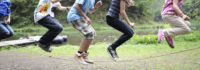 Mädchenhaben Spaß im Girlscamp