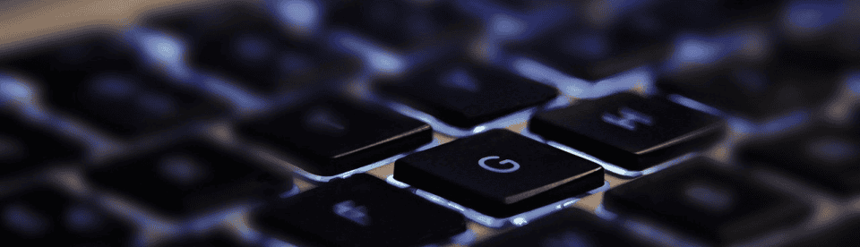 Eine beleuchtete Tastatur