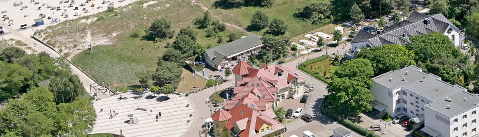 Hotel am Meer von oben