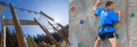 Jungen Handballcamp, Kind an einer Kletterwand