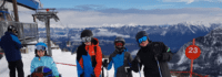 Gruppenreise im Skigebiet