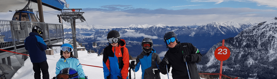 Gruppenreise im Skigebiet