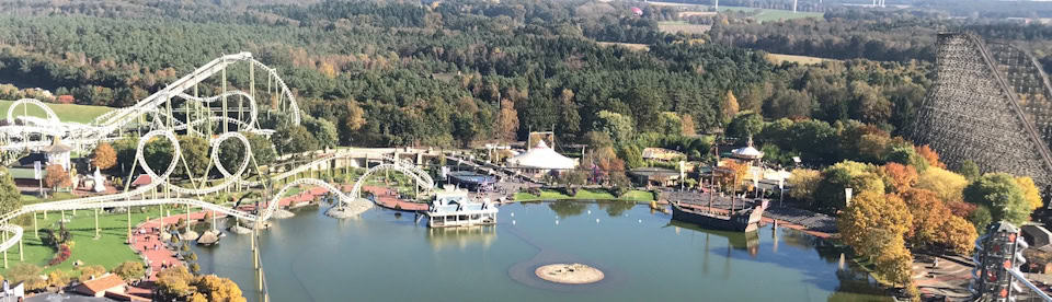 Freizeitpark aus der Vogelperspektive