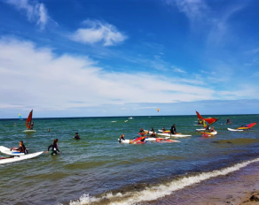 Surfen im Camp
