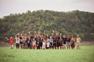 Gruppenfoto im Englisch Familiencamp am Edersee