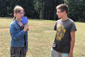 gestelltes Interview im Filmcamp Taltitz