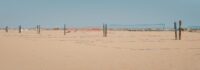 Volleyballfelder am Strand in Italien