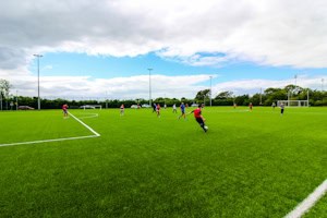 Fußballplatz auf dem Campus
