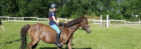 Mädchen auf Pferd