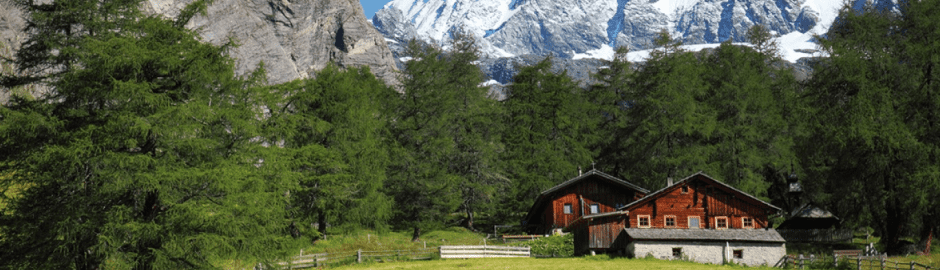 Hütte in den Bergen