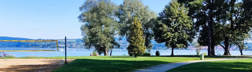 Aussicht vom Campingplatz auf den Bodensee