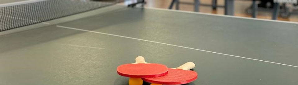 Tischtennisplatte in der Unterkunft am Spitzingsee