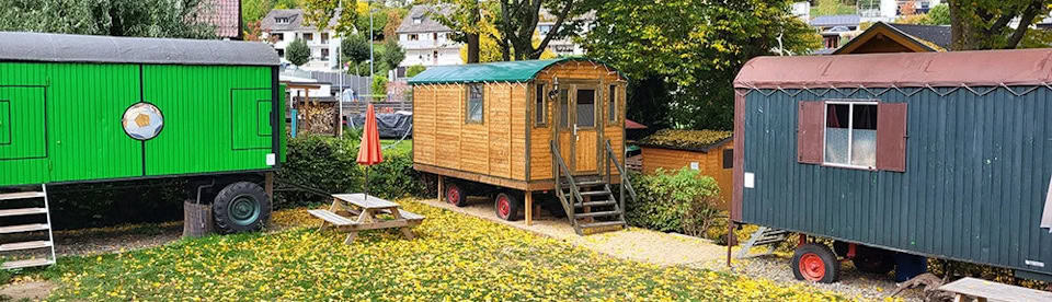 Unterkunft im Bauwagencamp in der Eifel