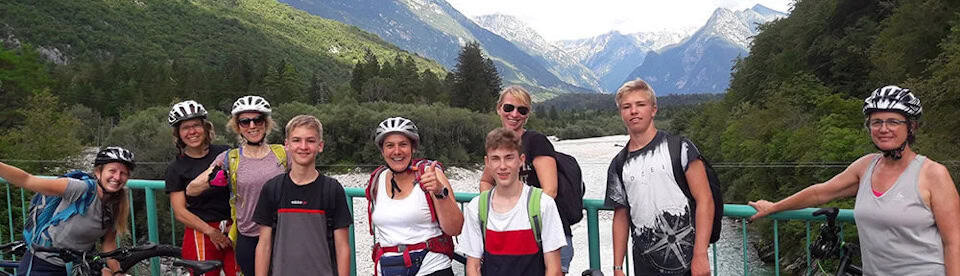 Gruppenbild bei einer Fahrradtour