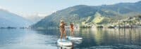 Stand Up Paddling auf dem See