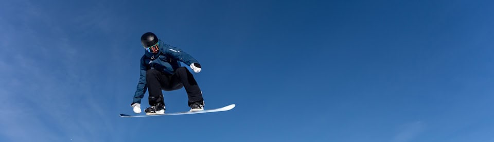 Snowboarder im Fun Park