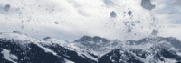 Schnee und Bergpanorama Saalbach
