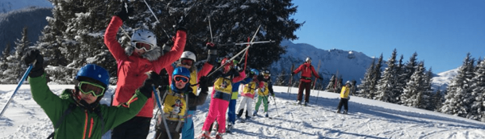 Gruppenbild im Skigebiet