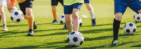 Fußballspieler im Einsatz