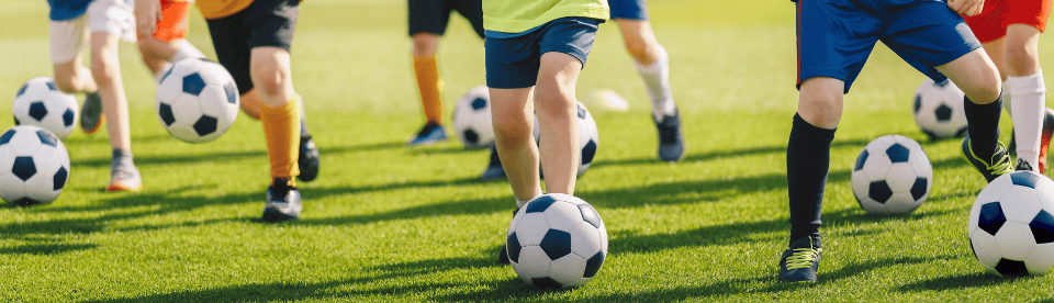 Fußballspieler im Einsatz