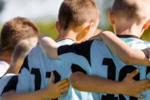 Mannschaftsfoto von hinten