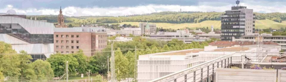 Ausblick von der Terrasse der Jugendherberge