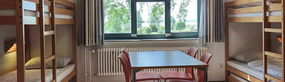 Mehrbettzimmer in der Jungendherberge Mardorf