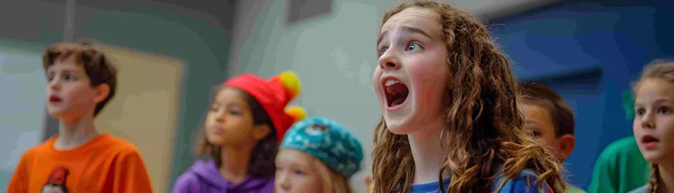 Kinder tanzen im Camp