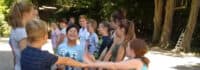 Gute Laune im Camp