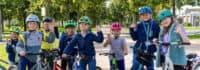 Kinder im Fahrradcamp