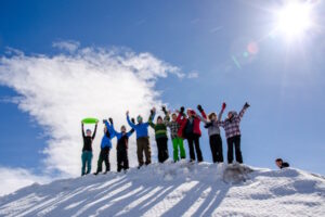 Gruppenbild auf der Piste
